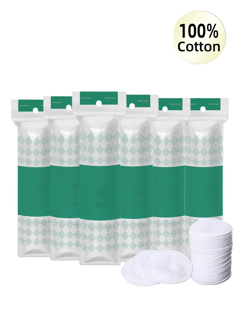 روعة 600 قطعة من وسادات إزالة المكياج للاستخدام مرة واحدة، مضادة للحساسية، خالية من الوبر، لتنظيف الأطفال، وسادات قطنية لإزالة المكياج للوجه - Image 1